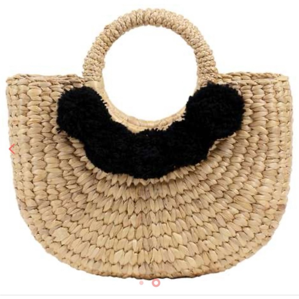 Sea & Grass Pom Pom Tote w Dust Bag
